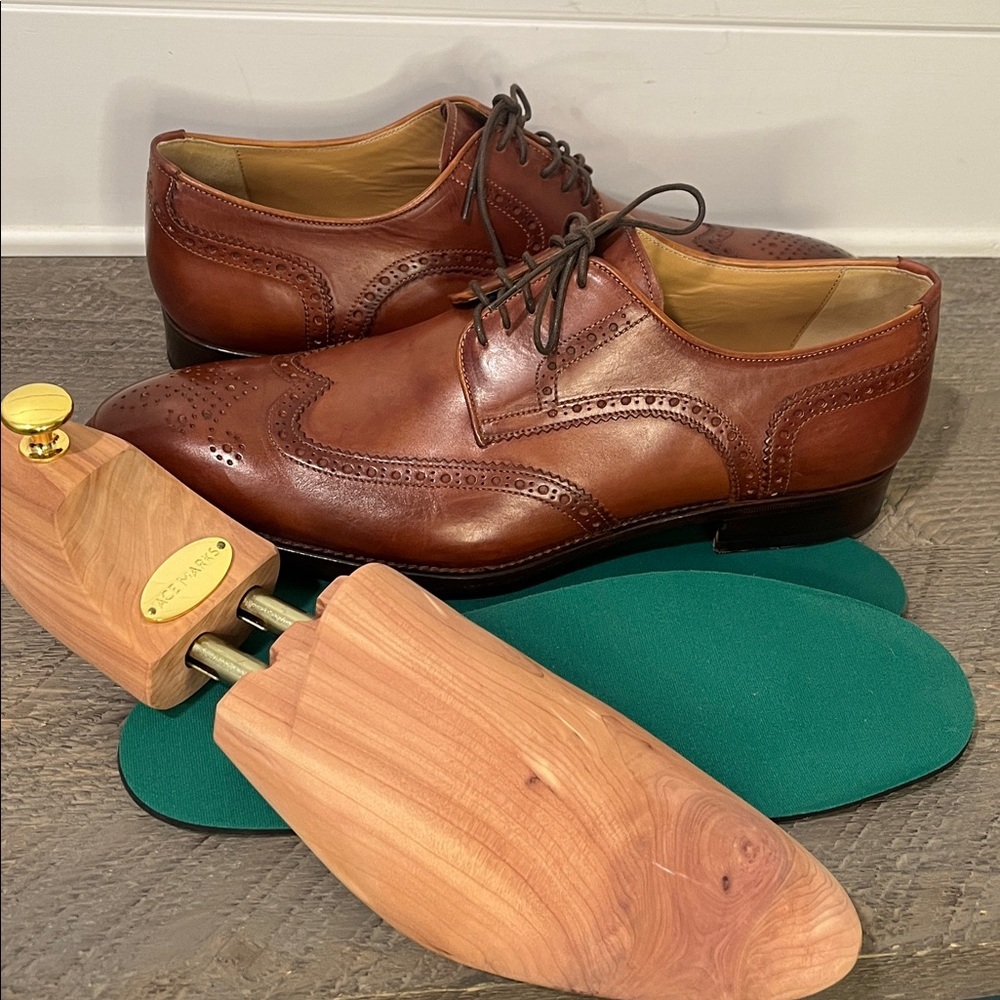 Ace Marks Wingtip Vincent Wingtip Cognac Antique - Size 12 - Picture 15 of 17